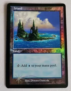 Island (1999) Arena Promos Foil LP Lightly Played MTG - Image 1