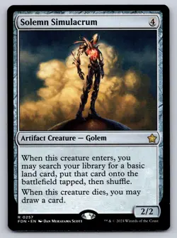 Solemn Simulacrum 257 Rare Foundations Magic: The Gathering Near Mint - Image 1