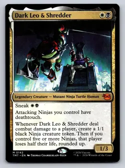 Dark Leo & Shredder 0142 Teenage Mutant Ninja Turtles Magic: The Gathering NM - Image 1