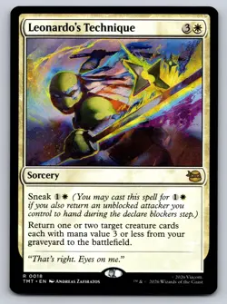 Leonardo's Technique 0018 Teenage Mutant Ninja Turtles Magic: The Gathering NM - Image 1