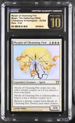 MYOJIN OF CLEANSING FIRE Champions of Kamigawa Foil Rare CGC Pristine 10 MTG - Image 1