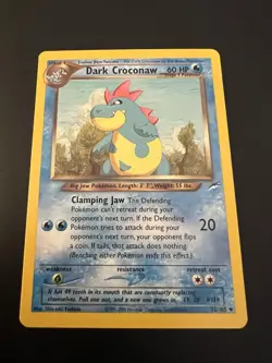 Dark Croconaw 32/105 Neo Destiny Unlimited 2002 Pokemon Card Uncommon LP - Image 1