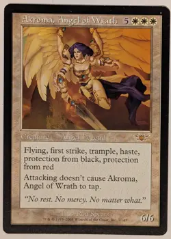 Akroma Angel of Wrath Legions LGN 2003 ORIGINAL MTG Magic Gathering Rare NM - Image 1