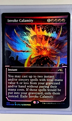 MTG Magic The Gathering Kamigawa Neon Dynasty Showcase Foil Invoke Calamity LP - Image 1
