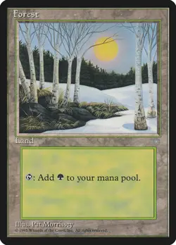 MTG Forest (380) ** Ice Age ** English (DAMAGED) - Image 1