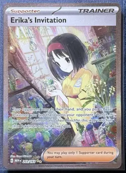 Pokemon TCG Erika's Invitation Scarlet Violet-151 Holo Card 203/165 EX/NM - Image 1