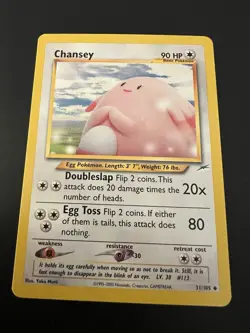 Chansey 31/105 Neo Destiny Unlimited 2002 Pokemon Card Uncommon NM - Image 1