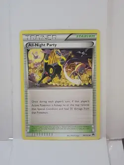 All Night Party 96/122 Breakpoint Pokemon Card NM Tcg Card - Image 1