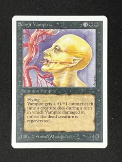 MTG SENGIR VAMPIRE Unlimited Edition Regular MT+ Uncommon Magic The Gathering - Image 1