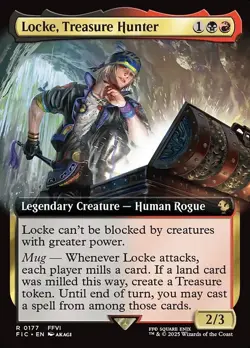 Locke, Treasure Hunter Extended Art Regular - Final Fantasy Commander MTG-NM - Image 1