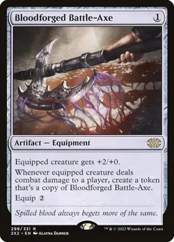 Bloodforged Battle-Axe Regular - Double Masters 2022 MTG-NM - Image 1