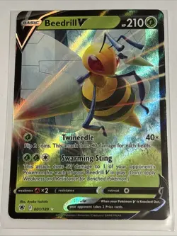 Beedrill V - 001/189 Ultra Rare 2022 Astral Radiance NM Pokemon TCG - Image 1