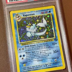Vaporeon Holo #12 1999 Pokemon Jungle Set PSA 5 EX WOTC Vintage Eeveelution - Image 3