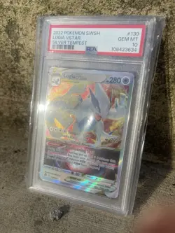 Pokemon TCG Lugia VSTAR 139/195 Silver Tempest Holo Ultra Rare PSA 10 - Image 1