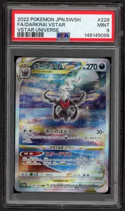 PSA MINT 9 Pokemon TCG Darkrai VSTAR 228/172 S12a Vstar Universe Holo Japanese - Image 1