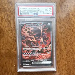 Pokemon TCG Bloodmoon Ursaluna ex 168/131 Prismatic Evolutions PSA 10 SIR - Image 1