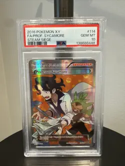 2016 Pokemon Xy Steam Siege Professor Sycamore #114 PSA 10 - Image 1