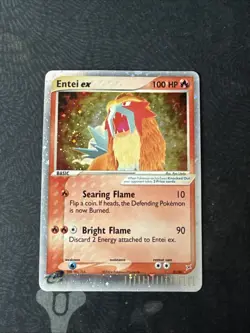 🌀Pokemon EX TEAM MAGMA vs TEAM AQUA - #91/95 Entei ex - Holo - ENG - Damaged 🌀 - Image 1