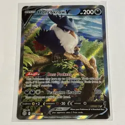 Pokemon TCG Honchkrow V 2022 Brilliant Stars 162/172 Holo Ultra Rare - Image 1