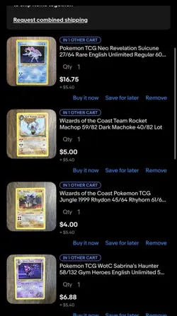 Wizards of the Coast Pokemon TCG Suicune 27/64 Dark Machoke 40/82 Lot (4) - Image 1