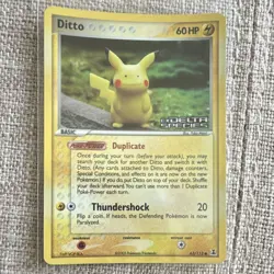 Pokemon TCG Ditto (Pikachu) 63/113 EX Delta Species Rare 60 HP Light Play STAMP - Image 1