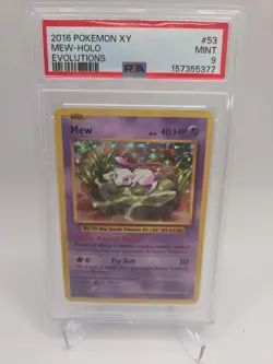 Pokemon Mew XY Evolutions Holo Rare #53 PSA 9 Mint - Image 1