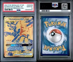 2021 POKEMON SM BLACK STAR PROMO #SM248 FULL ART/PIKACHU & ZEKROM GX PSA 10 - Image 3