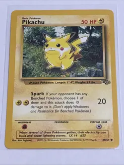 1999 Pokemon TCG Pikachu 60/64 Jungle TCG Regular WoTC Rare LP - Image 1