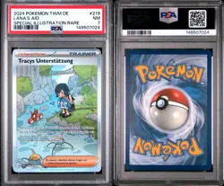 Lana's Aid SIR #219 PSA 7 NM Twilight Masquerade 2024 Pokemon German - Image 1
