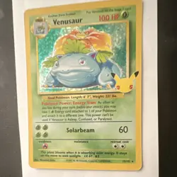 Pokemon TCG Venusaur Base Set 015/102 Holo Rare English 1999 100 HP Stage 2 - Image 1