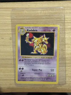 Pokemon | Kadabra 32/102 | Shadowless | Base Set | 1999 WOTC | Uncommon - Image 1