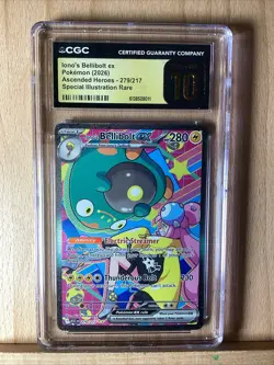 Pokemon Iono's Bellibolt ex Ascended Heroes SIR #279 CGC 10 Pristine - Image 1