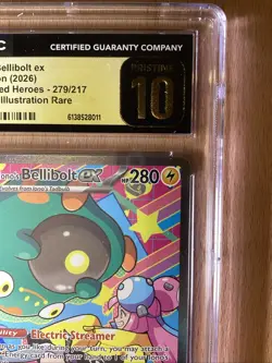 Pokemon Iono's Bellibolt ex Ascended Heroes SIR #279 CGC 10 Pristine - Image 3