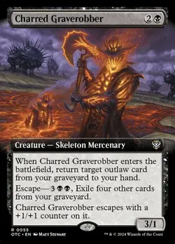 Charred Graverobber - Outlaws Of Thunder Junction Extended Art Regular MTG-NM - Image 1