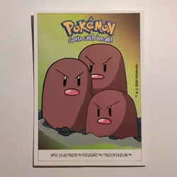 Pokemon - Dugtrio - Dunkin Boomer Sticker - #51/150 - 2000 - Image 1