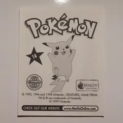 Pokemon - Kakuna - Topps Merlin Sticker - Series 1 - #14/240 - 1999 - Image 2
