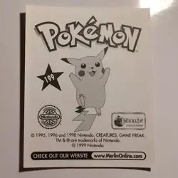 Pokemon - Dugtrio - Topps Merlin Sticker - Series 1 - #199/240 - 1999 - Image 2