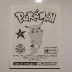 Pokemon - Metapod - Topps Merlin Sticker - Series 1 - #11/240 - 1999 - Image 2