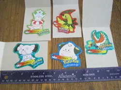 Vintage 2000 Pokemon Vending Stickers NOS - Lot of 5 - Ho-oh, Snubbull, & more - Image 2
