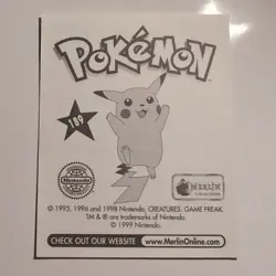 Pokemon - Ivysaur - Topps Merlin Sticker - Series 1 - #189/240 - 1999 - Image 2