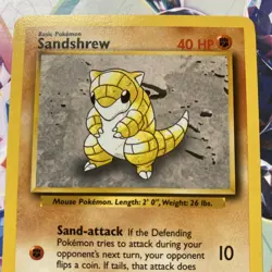Pokemon Sandshrew 62/102 Base Set Regular Common Vintage 1999 WOTC NM - Image 3
