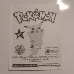 Pokemon - Alakazam - Topps Merlin Sticker - Series 1 - #219/240 - 1999 - Image 2