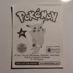 Pokemon - Moltres - Topps Merlin Sticker - Series 1 - #146/240 - 1999 - Image 2