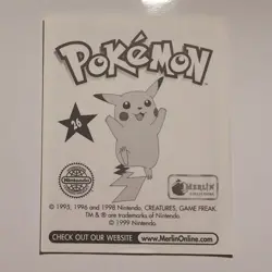 Pokemon - Raichu - Topps Merlin Sticker - Series 1 - #26/240 - 1999 - Image 2