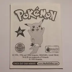 Pokemon - Dragonair - Topps Merlin Sticker - Series 1 - #148/240 - 1999 - Image 2