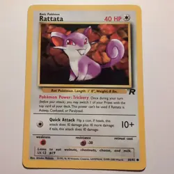 Rattata - Pokemon TCG Karte - Team Rocket - 66/82 - 2000 - English - Image 1
