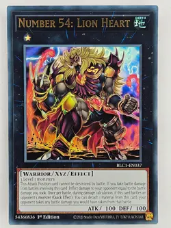 Yu Gi Oh - BLC1-EN037 Number 54: Lion Heart - Gold Ultra Rare - Image 1