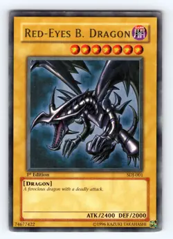 Yugioh Red-Eyes B. Dragon SDJ-001 1st Edition Ultra Rare - LP-NM 💎 - Image 1
