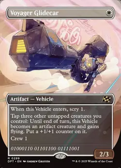 Voyager Glidecar Borderless Foil - Aetherdrift MTG-NM - Image 1