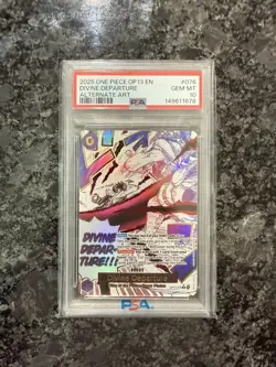 2025 ONE PIECE OP13-CARRYING ON HIS WILL ALTERNATE ART DIVINE DEPARTURE PSA 10 - Image 1
